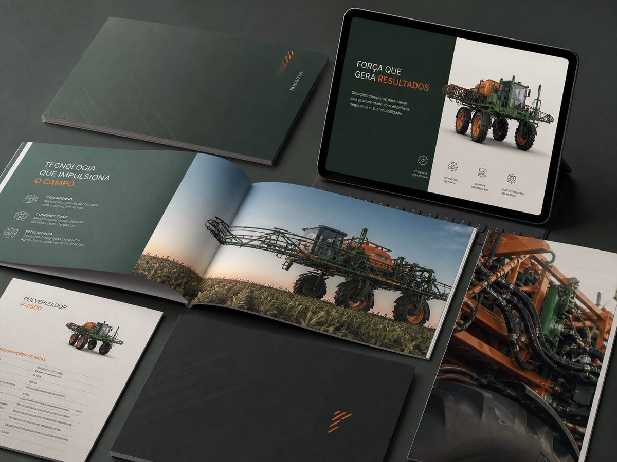 Estudo conceitual de apresentação comercial para uma empresa do agronegócio