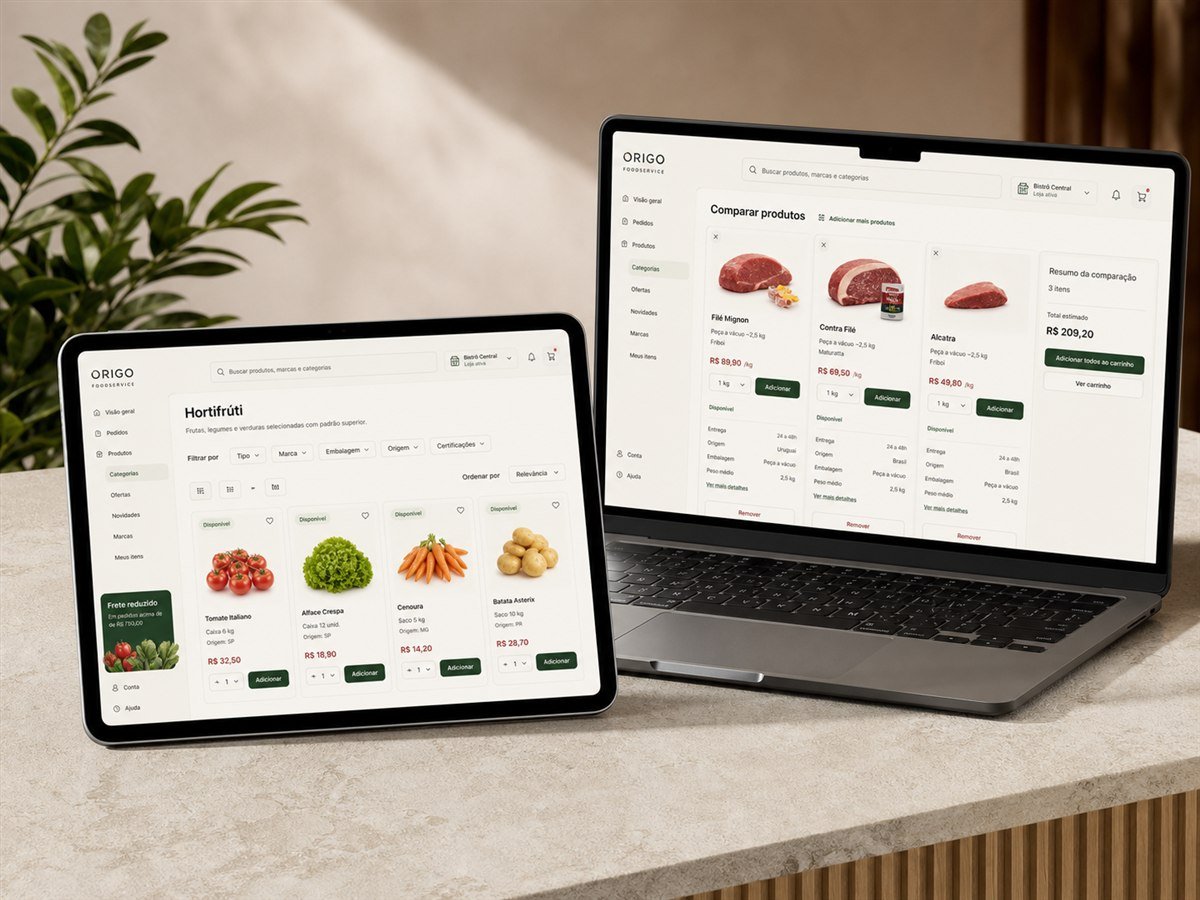 Estudo conceitual de catálogo digital para produtos de foodservice
